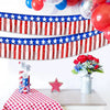 Rain Silk Curtain Banner With Tassel Flower For Festival Home Courtyard Layout Red White Blue