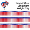 Rain Silk Curtain Banner With Tassel Flower For Festival Home Courtyard Layout Red White Blue