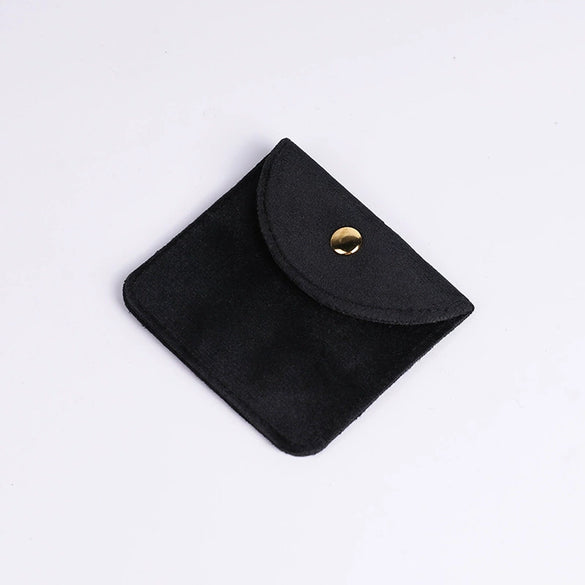 Velvet Doublesided Velvet Bracelet Snap Flap Bag Printed Logo Jewelry Packaging Bag