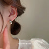 Real Gold Electroplated Silver Needle Metal Ear Studs For Women With Geometric Design
