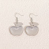 Red Apple Fruit Hoop Earrings In Zinc Alloy With Round Or Oval Ear Hooks Unisex Versatile Fashion Jewelry Gift