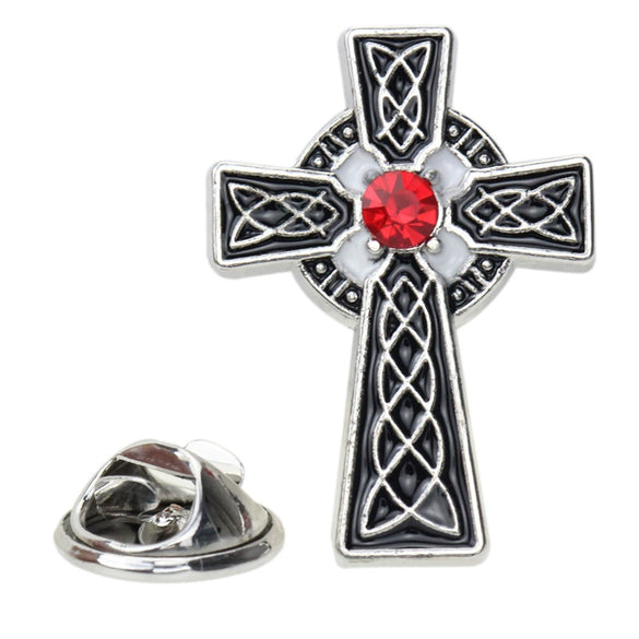 Religious Cross Metal Alloy Brooch With Retro Wings Electroplated For Chest Decoration