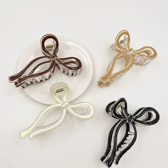 Resin Butterfly Hair Claw Clip For Women With Dripping Oil Design