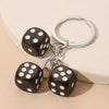 Resin Dice Billiards Nurse Key Pendant Electroplated Hanging Ornament
