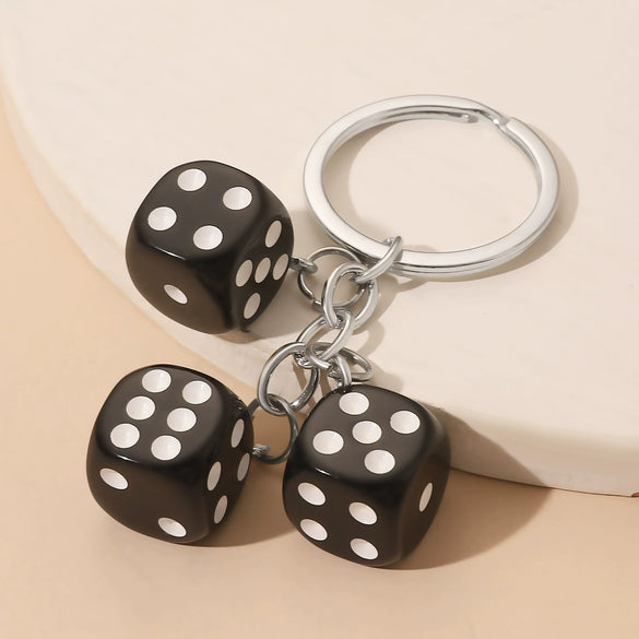 Resin Dice Billiards Nurse Key Pendant Electroplated Hanging Ornament