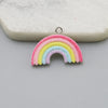 Resin Glitter Smiley Rainbow Five Point Star Pendant Earrings Diy Jewelry Accessories