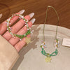 Resin Handmade Foreststyle Star And Flower Bracelet And Necklace Set For Women