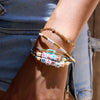 Resin Love Letter Colorful Stacked Bracelet With Electroplating Featuring Letters Numbers Text