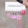 Resin Lovely Geometric Style Daisy Mushroom Butterfly Cshaped Pendant Earrings For Women
