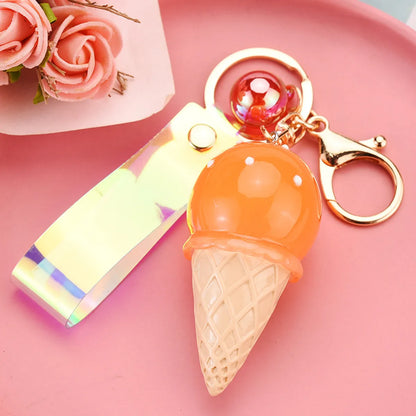 Resin Luminous Ice Cream Keychain Wholesale Nihaojewelry