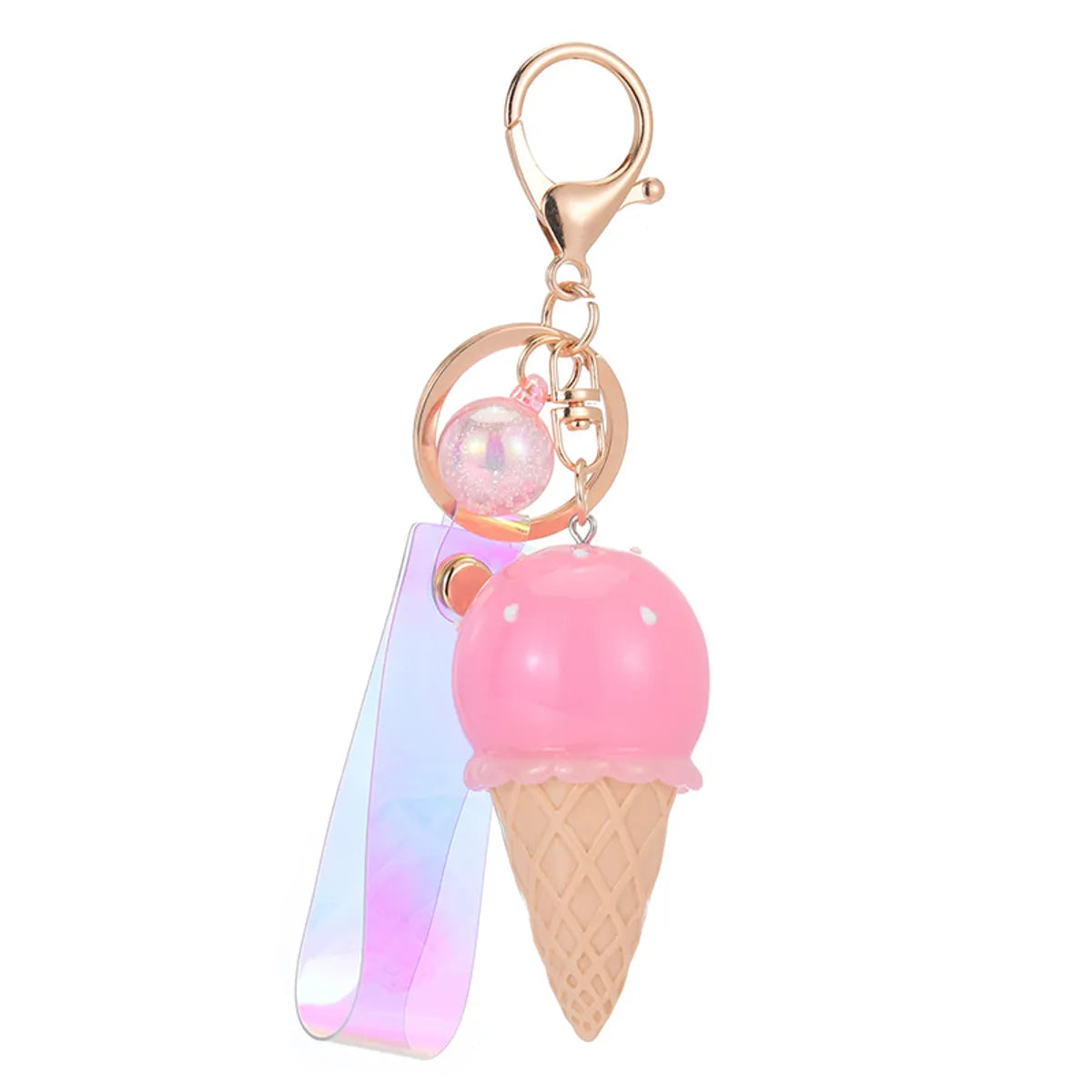 Resin Luminous Ice Cream Keychain Wholesale Nihaojewelry