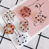 Resin Milk Tea Spotted Halfhole Flower Earrings Jewelry Accessories With Environmental Protection Treatment