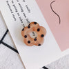 Resin Milk Tea Spotted Halfhole Flower Earrings Jewelry Accessories With Environmental Protection Treatment