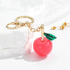 Resin Red Cherry Keychain Cartoon Fruit Pendant For Bags And Car Decoration Holiday Gift