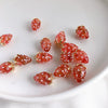 Resin Strawberry Raspberry Inlaid Pearl Jewelry Accessories Pendant Earrings