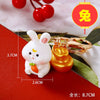 Resin Zodiac Dragon Lucky Ingot Keychain For Women's Bags