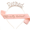 Retirement Headband Shoulder Strap Hair Accessories Rose Gold Champagne Gold Simple Style