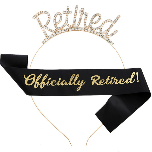 Retirement Headband Shoulder Strap Hair Accessories Rose Gold Champagne Gold Simple Style