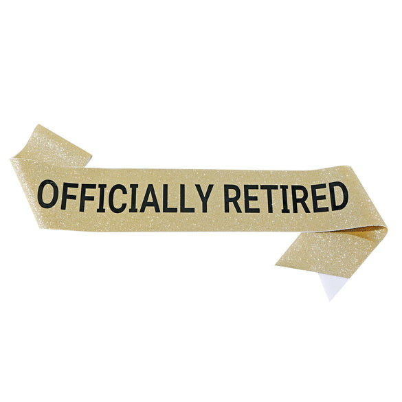 Retirement Party Decoration Shoulder Strap Glitter Cloth Semimanual And Half Mechanical