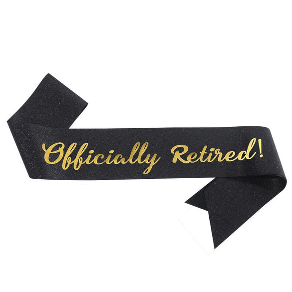 Retirement Party Shoulder Belt Ribbon For Women Glitter Printed Sade Bronzing