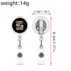 Retractable Badge Clip Nurse Id Buckle Abs Material Modern Art Style Rotating Reel Easy Pull Buckle With Patch