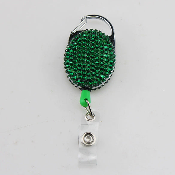 Retractable Diamondencrusted Keychain