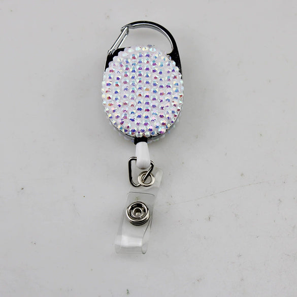 Retractable Diamondencrusted Keychain