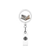 Retractable Id Badge Reel Puller Abs Material Modern Art Chess Glue Patch Easy Pull Buckle Printing