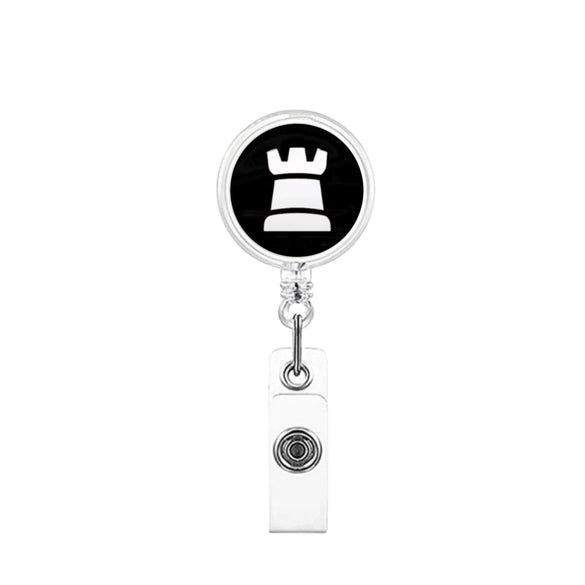 Retractable Id Badge Reel Puller Abs Material Modern Art Chess Glue Patch Easy Pull Buckle Printing