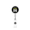 Retractable Id Badge Reel Puller Abs Material Modern Art Chess Glue Patch Easy Pull Buckle Printing