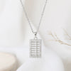Retro Abacus Niche Design Titanium Steel Necklace With Real Gold Plating And Inlaid Zircon Wholesale