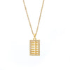 Retro Abacus Niche Design Titanium Steel Necklace With Real Gold Plating And Inlaid Zircon Wholesale
