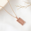 Retro Abacus Niche Design Titanium Steel Necklace With Real Gold Plating And Inlaid Zircon Wholesale