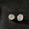 Retro Acrylic Asymmetrical Geometric Earrings For Women With Electroplated Simple Elegant Fashion Design