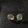Retro Acrylic Asymmetrical Geometric Earrings For Women With Electroplated Simple Elegant Fashion Design