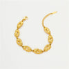 Retro Allmatch Geometric Stainless Steel Frosted Hollow Gold Plated Women's Bracelet