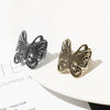 Retro Alloy Butterfly Opening Adjustable Animal Ring With Carved Design And Electroplating