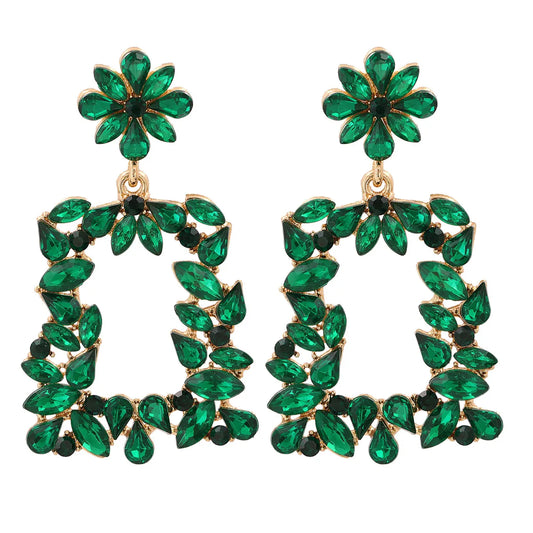 Retro Alloy Diamond Earrings Wholesale