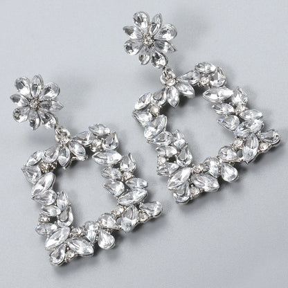 Retro Alloy Diamond Earrings Wholesale