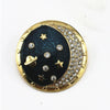 Retro Alloy Enamel Galaxy Brooch With Sun Moon Earth And Pearl Motifs Electroplated Decorative Pin For Men And Unisex Wear
