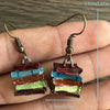 Retro Alloy Geometric Book Earrings Jewelry With Electroplating