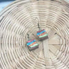 Retro Alloy Geometric Book Earrings Jewelry With Electroplating
