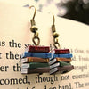 Retro Alloy Geometric Book Earrings Jewelry With Electroplating