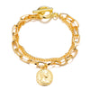 Retro Alloy Geometric Electroplating Bracelet Set Unisex