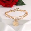 Retro Alloy Geometric Electroplating Bracelet Set Unisex