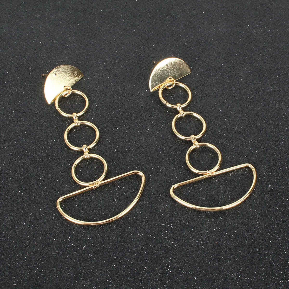 Retro Alloy Geometric Ring Long Earrings