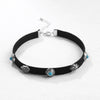 Retro Alloy Necklace With Flame Stone Electroplated Design
