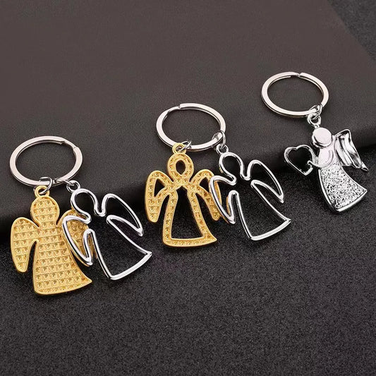 Retro Angel Alloy Bag Pendant Keychain