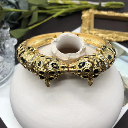 Retro Animal Alloy Plating Inlay Zircon Women's Bangle