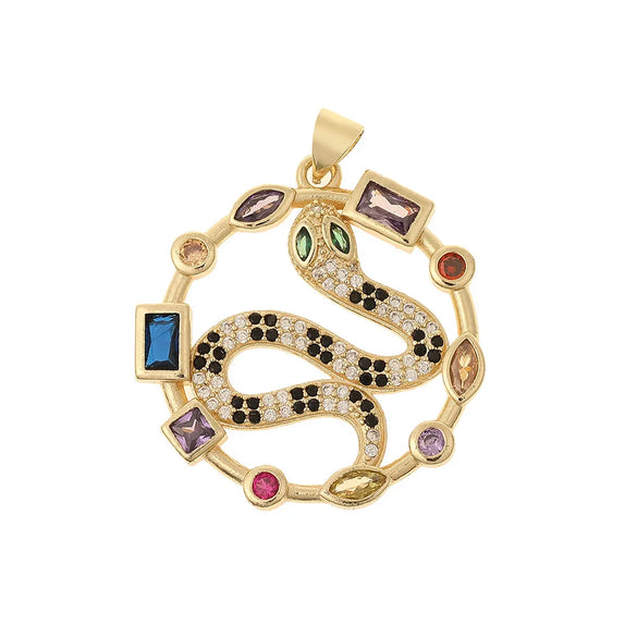 Retro Animal Cartoon Copper Inlay Zircon Charms